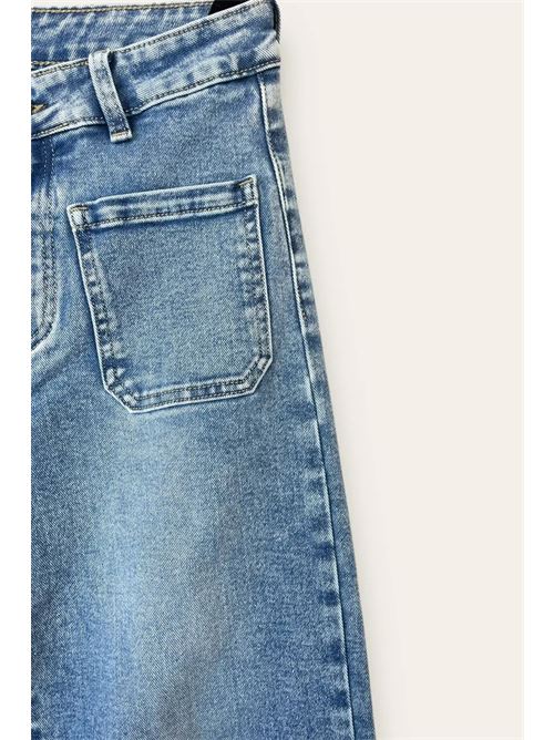 Jeans a palazzo con tasche applicati davanti LOVEme | TD-10697/Blue Jeans Chiaro